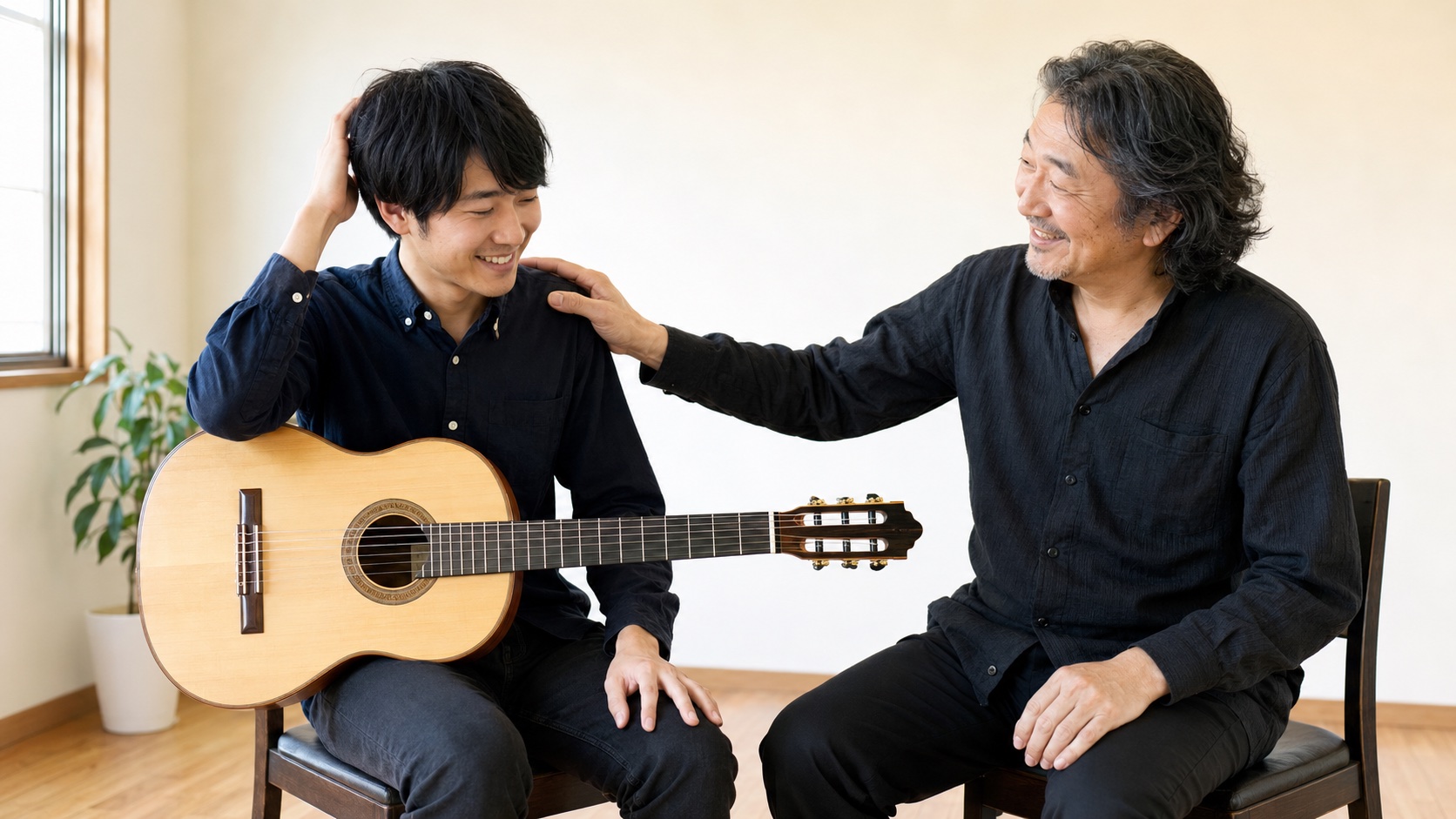 師匠のレッスンで迷子になった若いフラメンコギタリスト