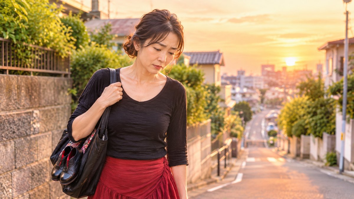 ギター合わせのあと、聞けなかったことを思い出しながら帰り道を歩く踊り手の女性