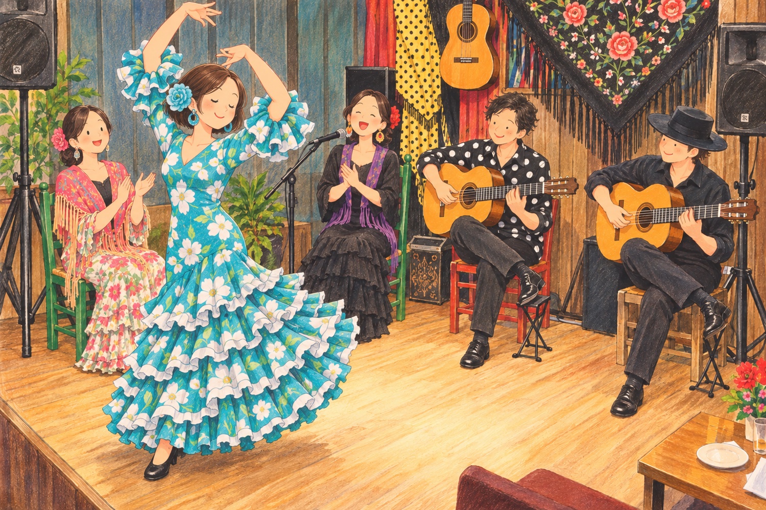 生伴奏で踊りきる参加者