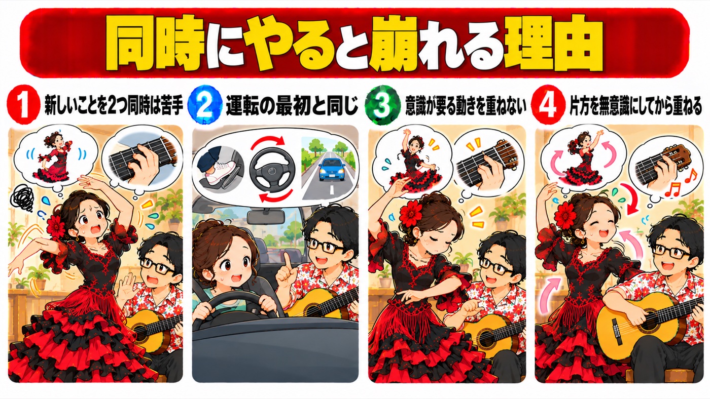 図解：同時にやると崩れる理由
