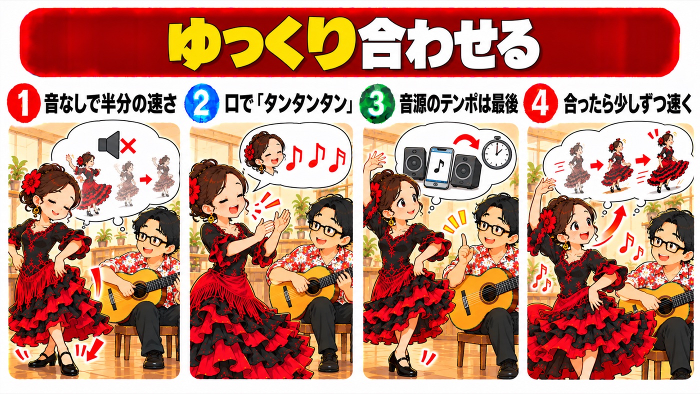図解：ゆっくり合わせる