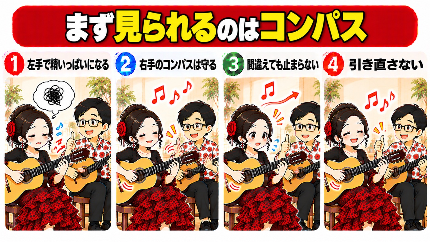図解:まず見られるのはコンパス