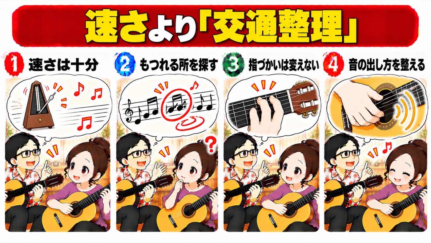 図解：速さより「交通整理」