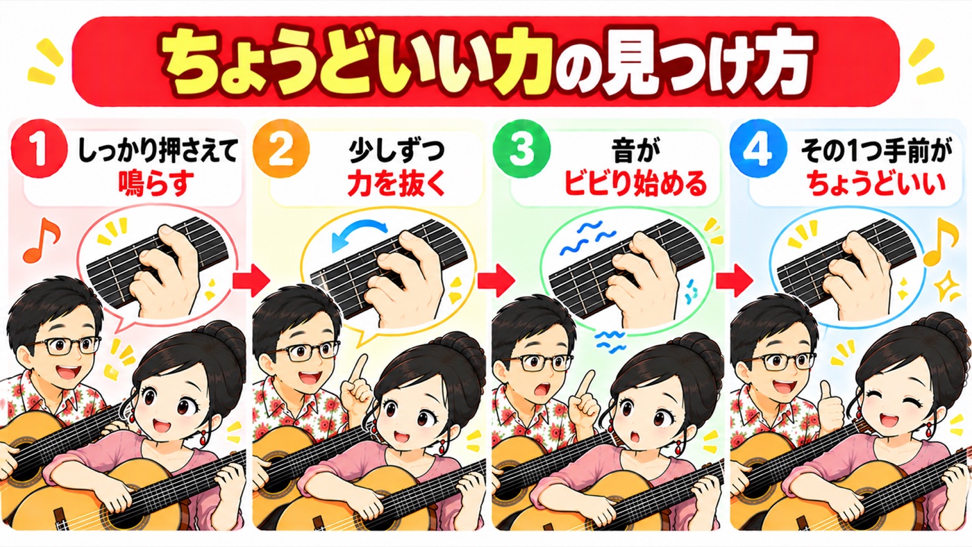図解：ちょうどいい力の見つけ方