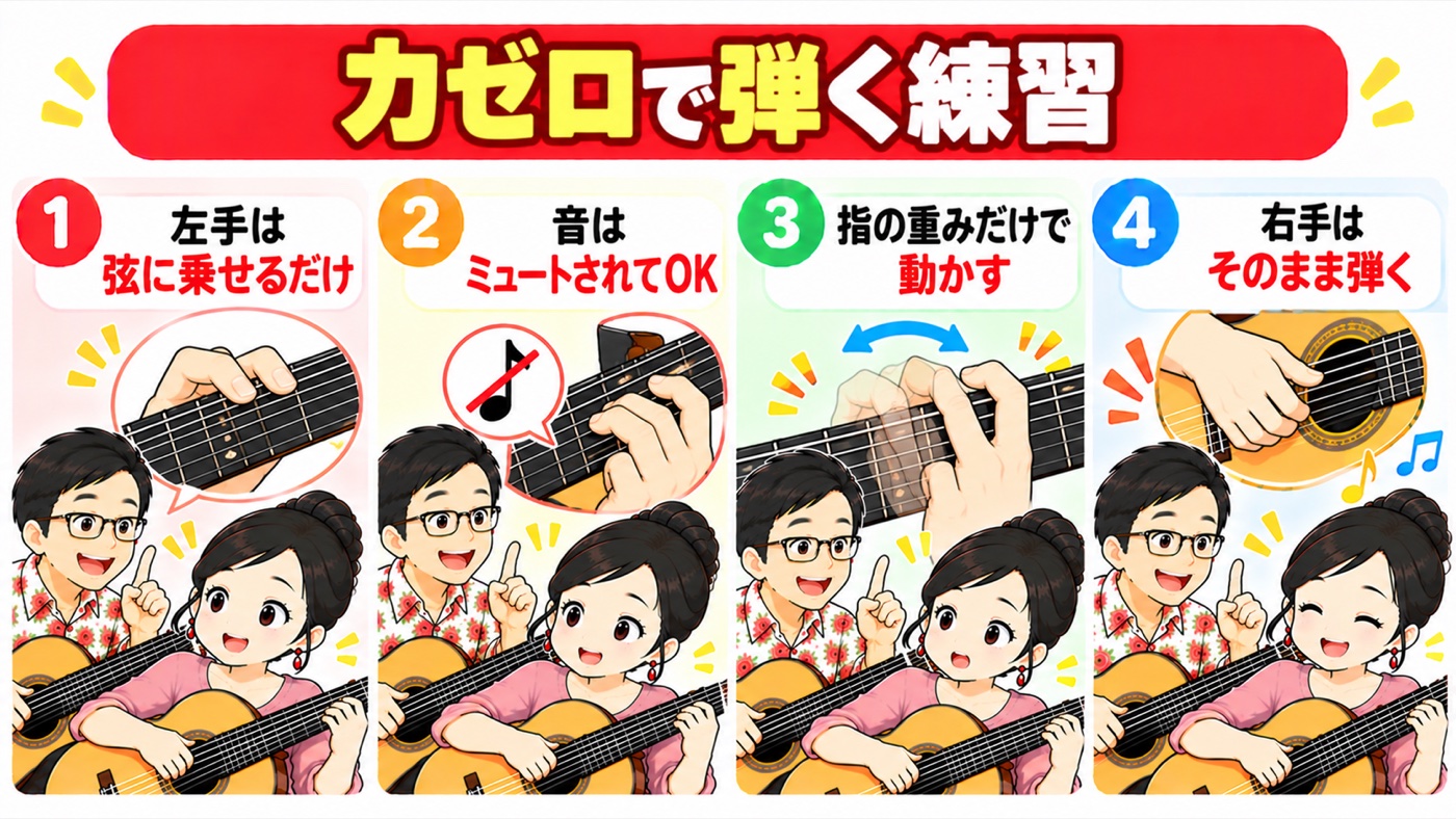 図解：力ゼロで弾く練習