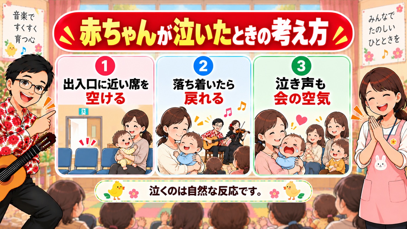 図解：赤ちゃんが泣いたときの考え方