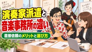演奏家派遣と音楽事務所の違い｜直接依頼のメリットと選び方