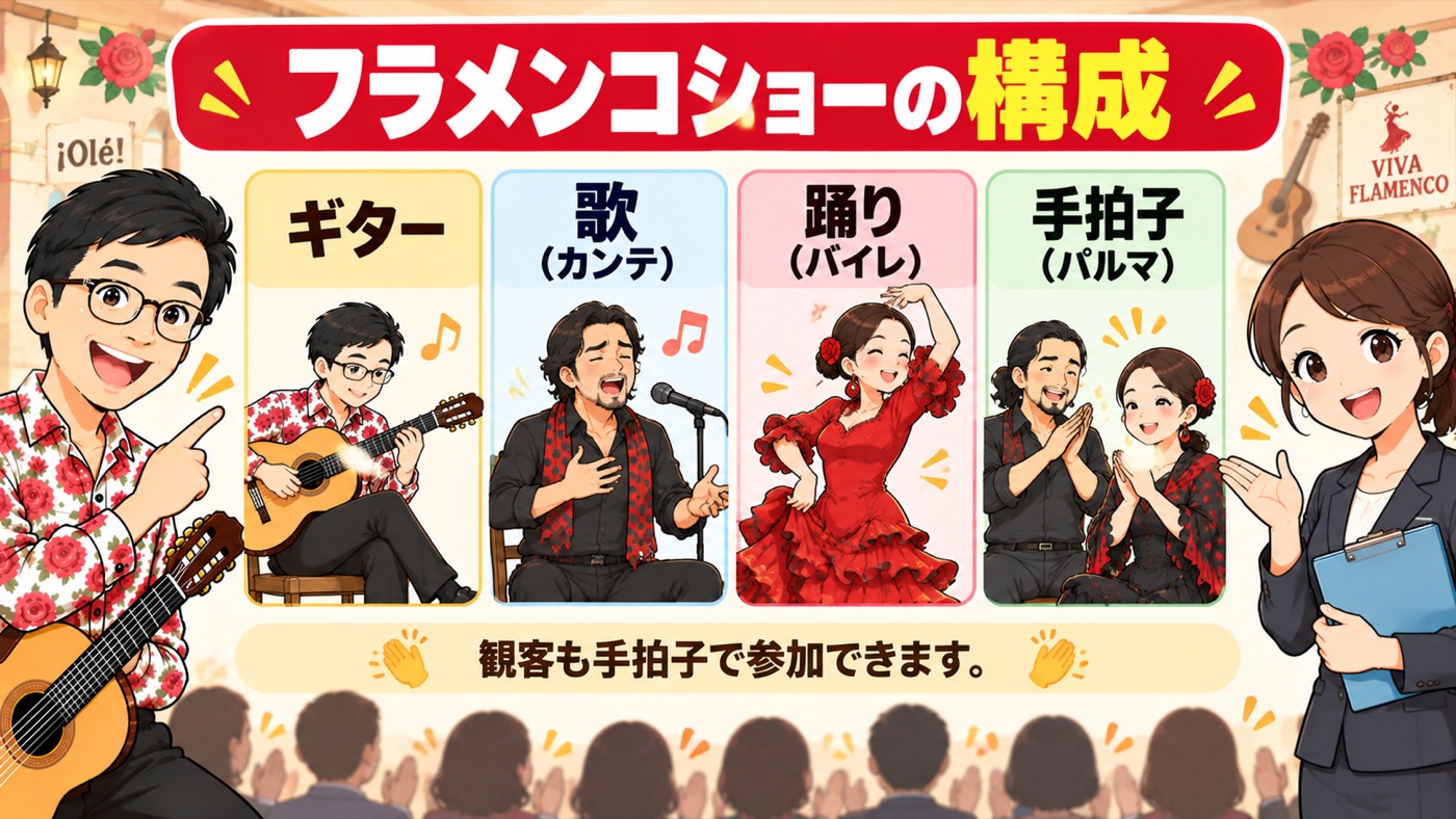 図解:フラメンコショーの構成