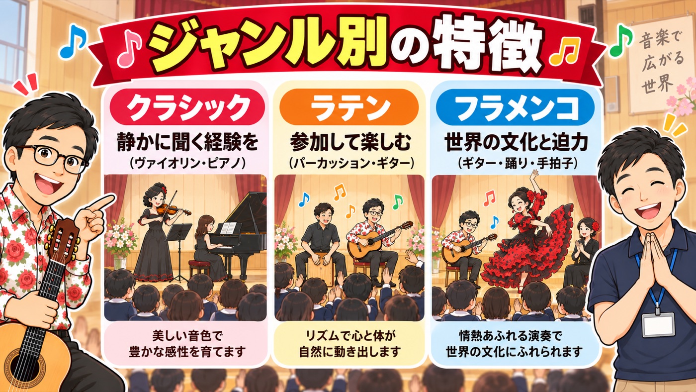 図解:ジャンル別の特徴
