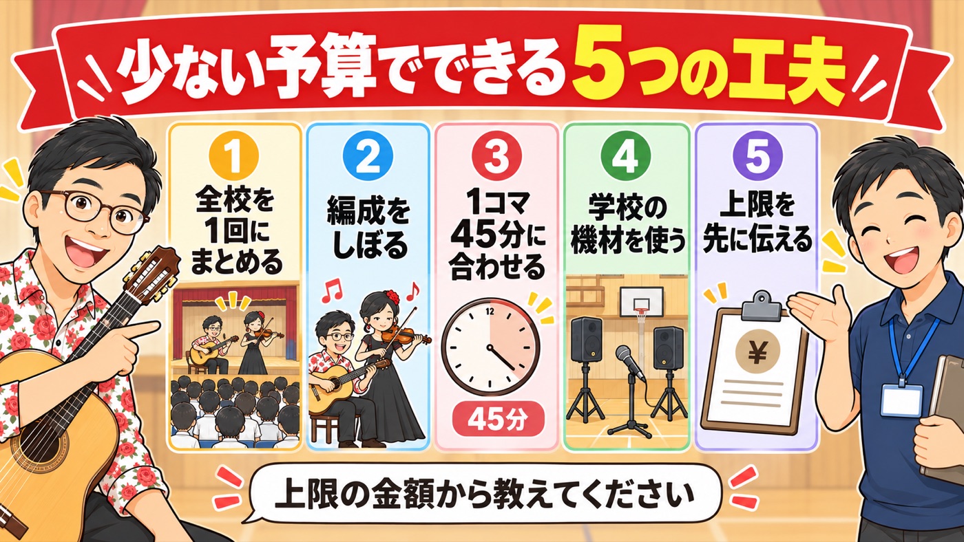 図解:少ない予算でできる5つの工夫