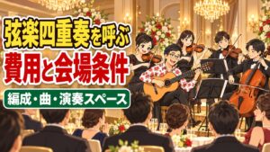 弦楽四重奏を呼ぶ費用と会場条件|編成・曲・演奏スペースの考え方