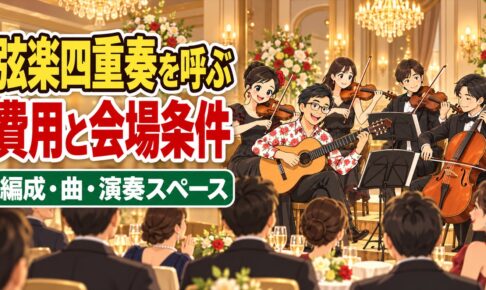 弦楽四重奏を呼ぶ費用と会場条件｜編成・曲・演奏スペースの考え方
