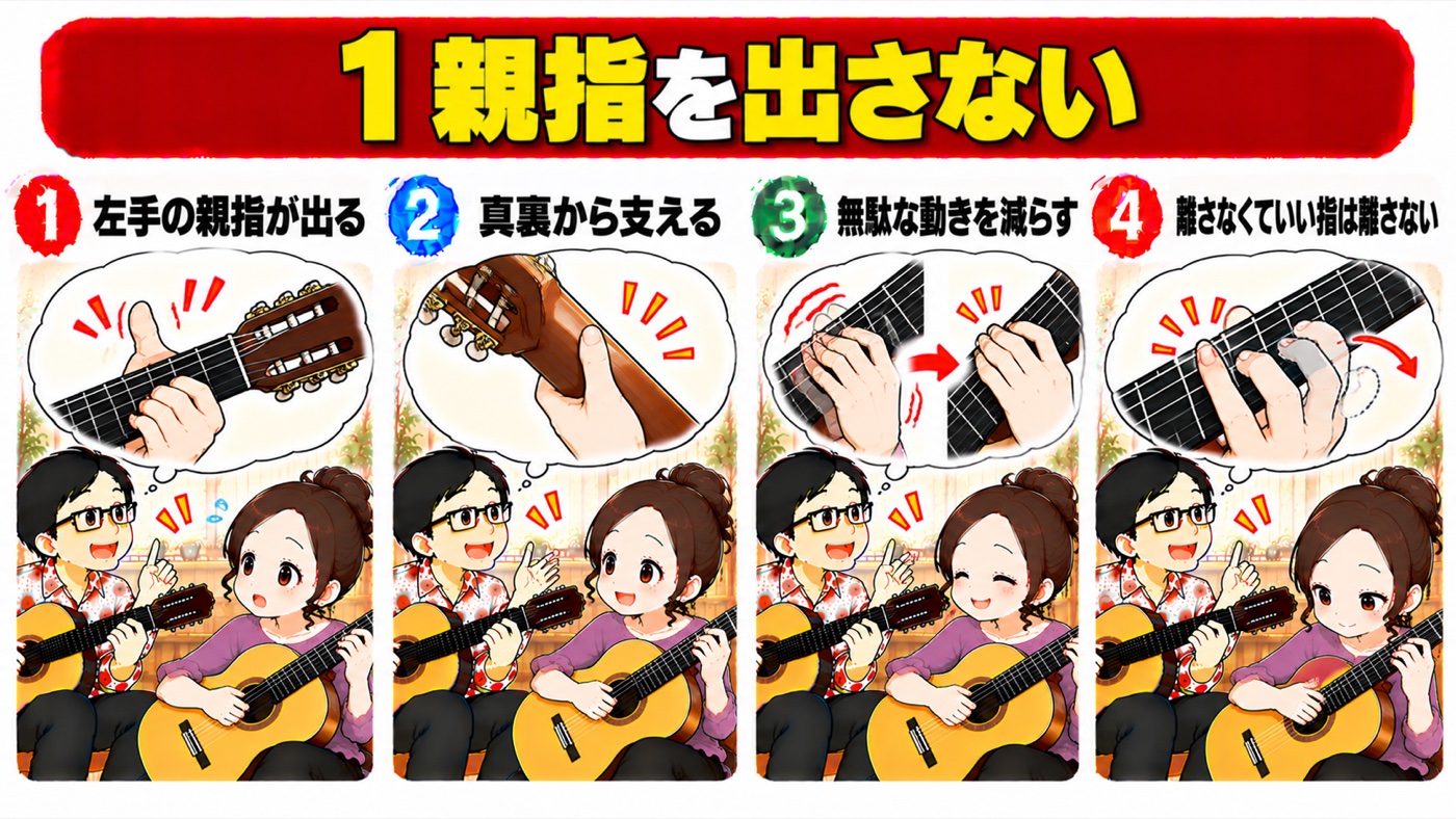 図解：1　親指を出さない