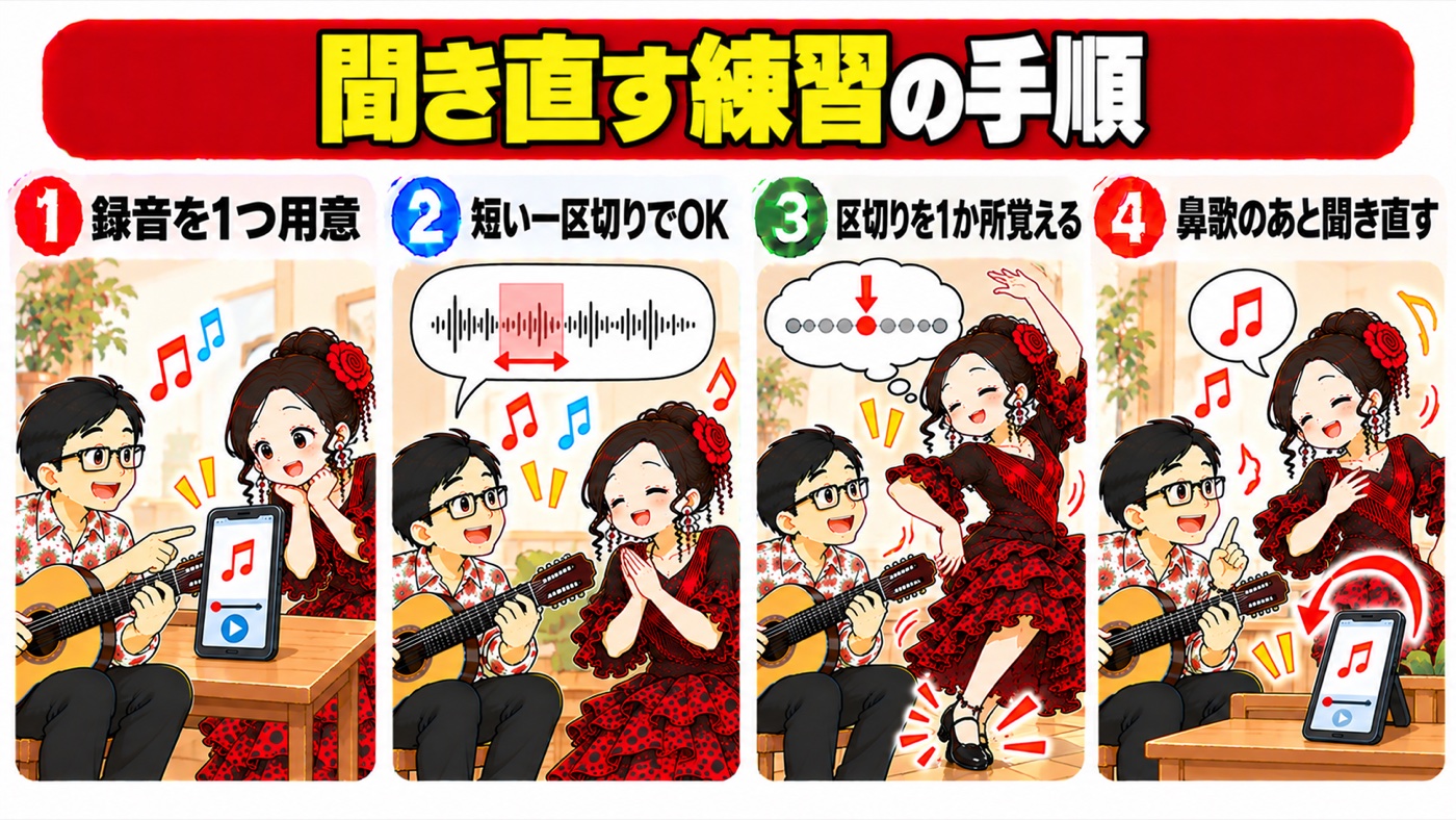 図解：聞き直す練習の手順
