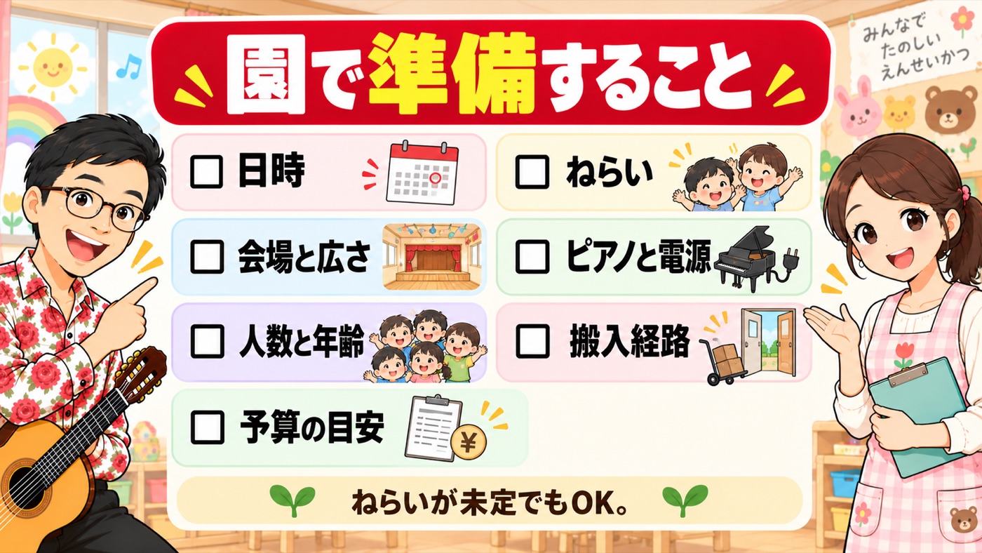 図解:園で準備すること