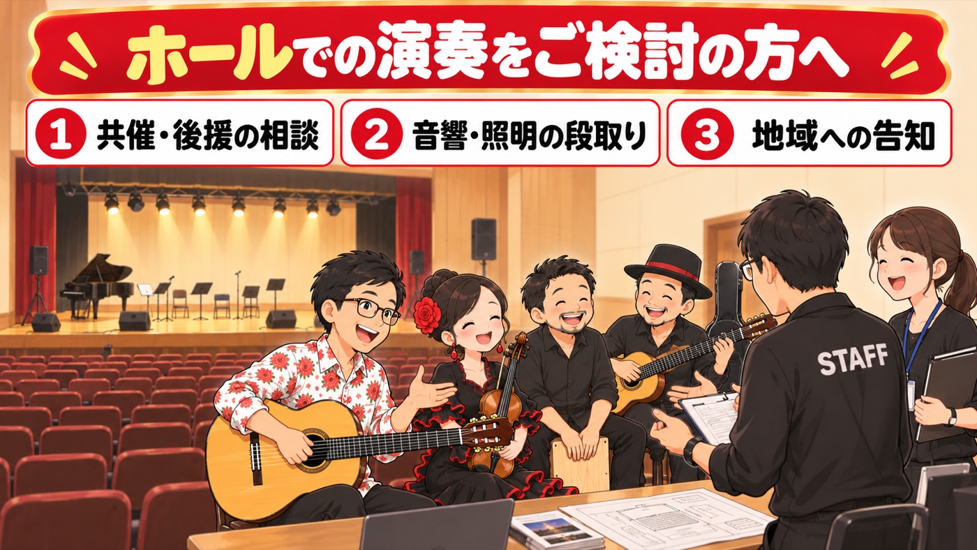 図解:ホールでの演奏をご検討の方へ