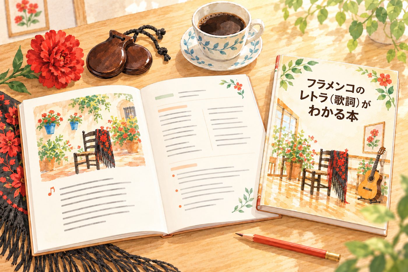 本編の冊子が開いて置かれたイメージ