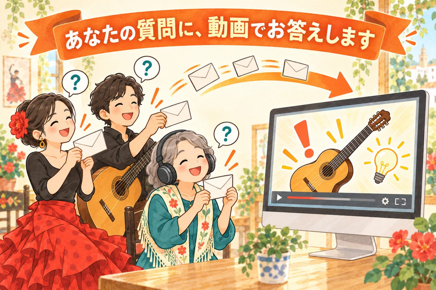 早期特典 質問に答える絵