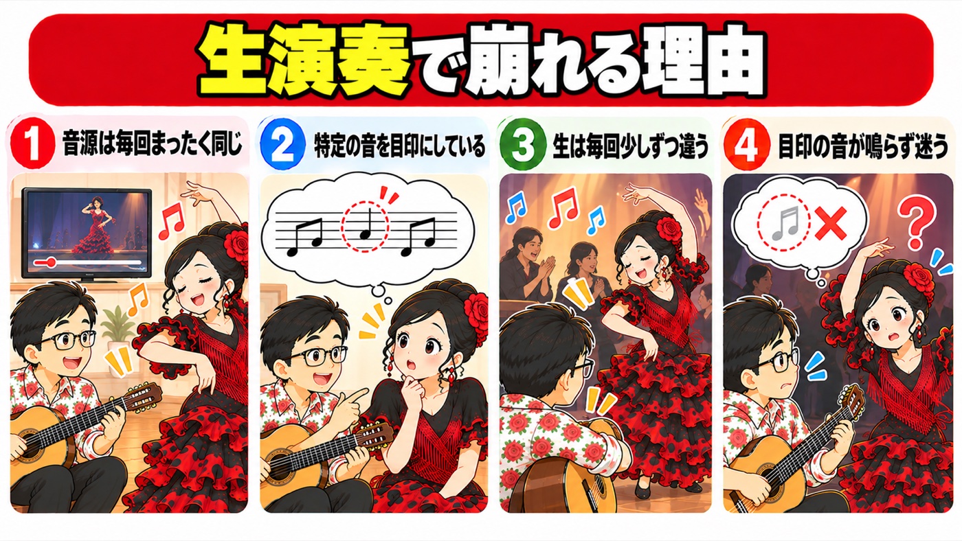 図解：生演奏で崩れる理由