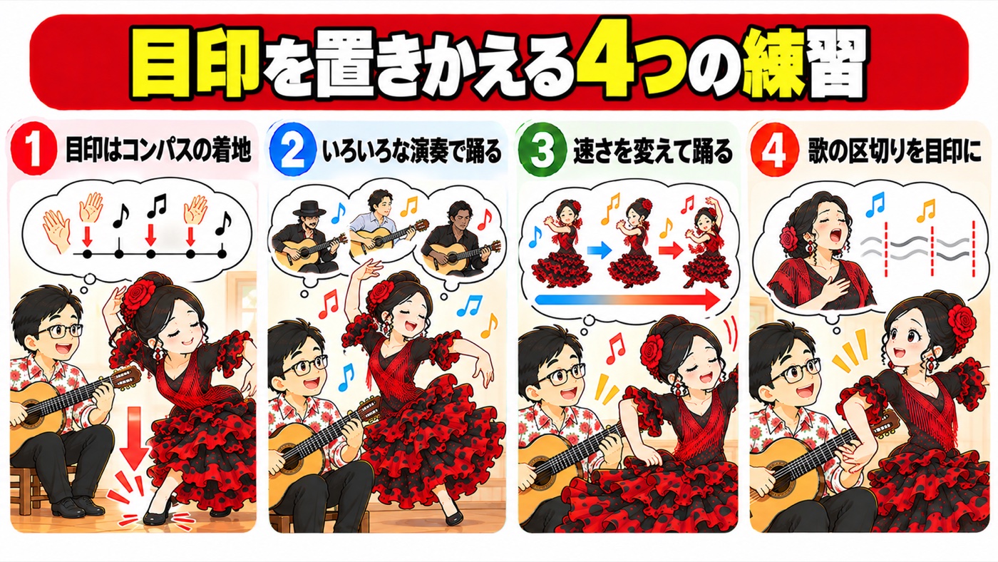 図解：目印を置きかえる4つの練習