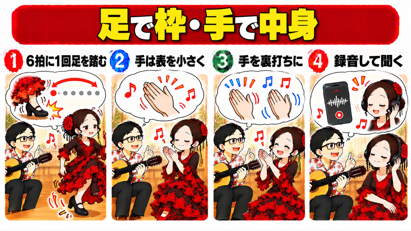 図解：足で枠・手で中身