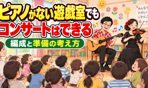ピアノがない遊戯室でコンサートをするには｜編成と準備の考え方