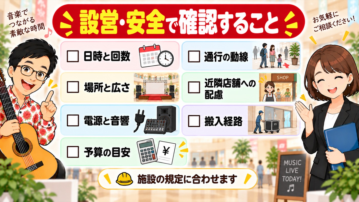 図解：設営・安全で確認すること