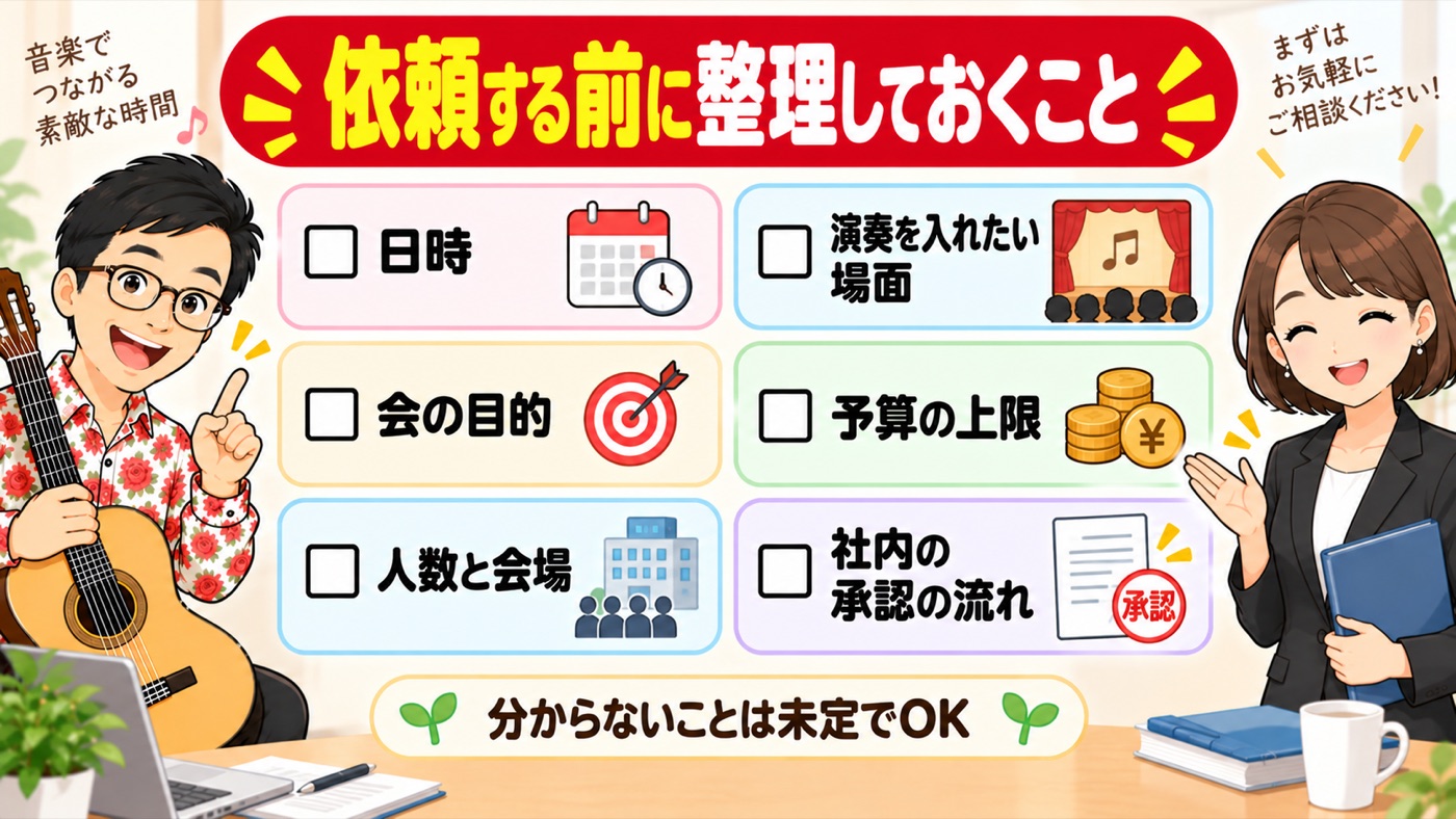 図解：依頼する前に整理しておくこと