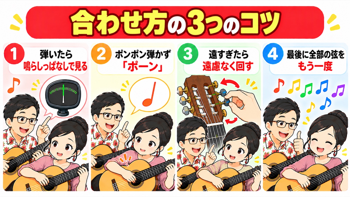 図解：合わせ方の3つのコツ